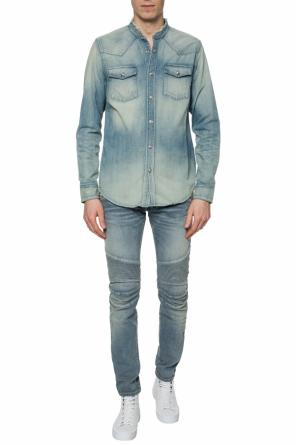 Denim shirt with decorative buttons, zdjęcie 2 Denim shirt with decorative buttons od Balmain